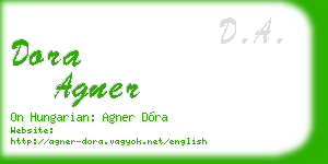 dora agner business card